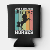Nur ein Mädchen, das Pferde Liebe | PferdeGirl Dosenkühler (Rückseite)