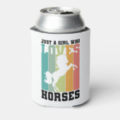 Nur ein Mädchen, das Pferde Liebe | PferdeGirl Dosenkühler (Kanne Rückseite)