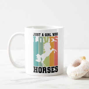 Nur ein Mädchen, das Pferde Liebe   PferdeGirl Kaffeetasse