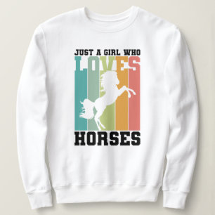 Nur ein Mädchen, das Pferde Liebe PferdeGirl-T - Sweatshirt