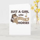 Nur ein Mädchen, das Pferde Liebe. Pferdeherz Karte (Gelbe Blume)