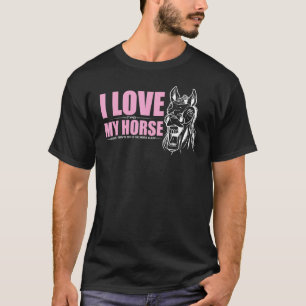 Nur ein Mädchen, das Pferde Liebe, Pferderennen fü T-Shirt