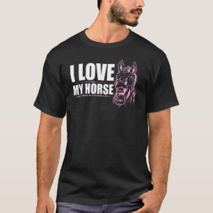 Nur ein Mädchen, das Pferde Liebe, Pferderennen fü T-Shirt