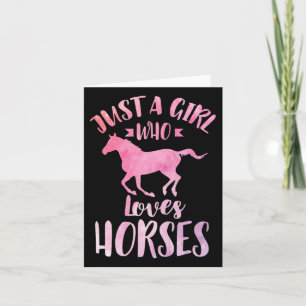 Nur ein Mädchen, das Pferde Liebe Reiten Karte