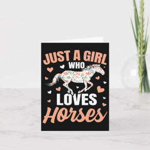 Nur ein Mädchen, das Pferde Liebe Reiten Karte