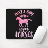 Nur ein Mädchen, das Pferde Liebe Reiten Mousepad (Mit Mouse)