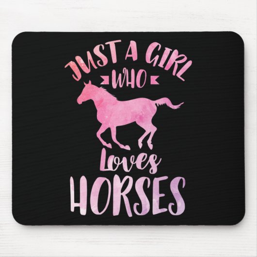 Nur ein Mädchen, das Pferde Liebe Reiten Mousepad (Vorne)