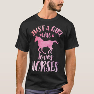 Nur ein Mädchen, das Pferde Liebe Reiten T-Shirt