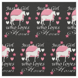 Nur ein Mädchen, das Pferde Liebe Stoff