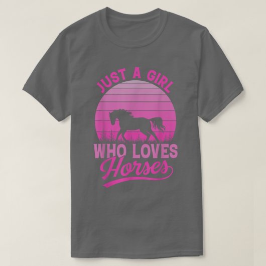 Nur ein Mädchen, das Pferde Liebe T-Shirt (Design vorne)