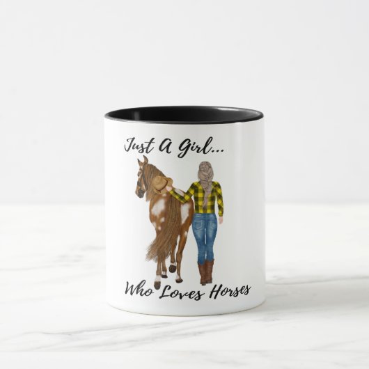 Nur ein Mädchen, das Pferde Liebe Tasse (Zentrum)