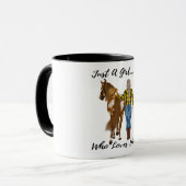 Nur ein Mädchen, das Pferde Liebe Tasse (Vorderseite Links)