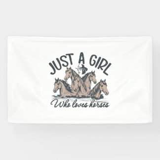 Nur ein Mädchen, das Pferde Lieben Banner