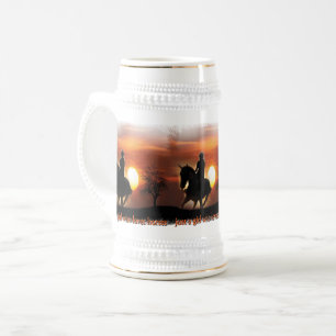 nur ein Mädchen, das Pferde Lieben Bierglas