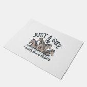 Nur ein Mädchen, das Pferde Lieben Fußmatte (Schrägansicht)