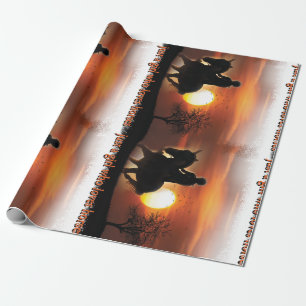 nur ein Mädchen, das Pferde Lieben Geschenkpapier