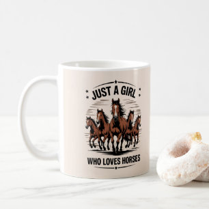 Nur ein Mädchen, das Pferde Lieben Kaffeetasse