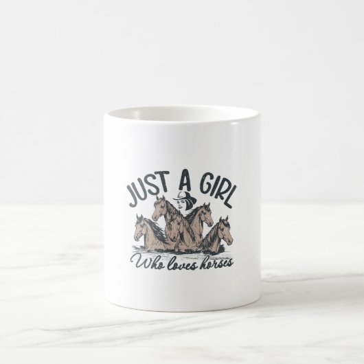 Nur ein Mädchen, das Pferde Lieben Kaffeetasse (Mittel)