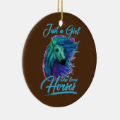 Nur ein Mädchen, das Pferde Lieben macht, Niedlich Keramik Ornament (Rechts)