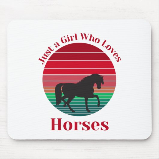Nur ein Mädchen, das Pferde Lieben Mousepad (Vorne)