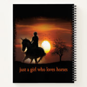 nur ein Mädchen, das Pferde Lieben Notizblock (Rückseite)