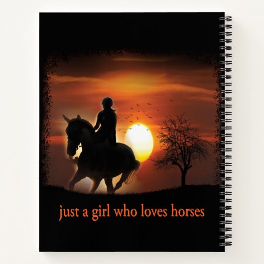 nur ein Mädchen, das Pferde Lieben Notizblock (Rückseite)