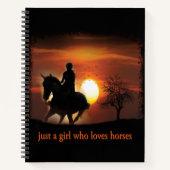 nur ein Mädchen, das Pferde Lieben Notizblock (Vorderseite)