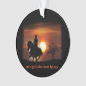 nur ein Mädchen, das Pferde Lieben Ornament (Vorderseite)