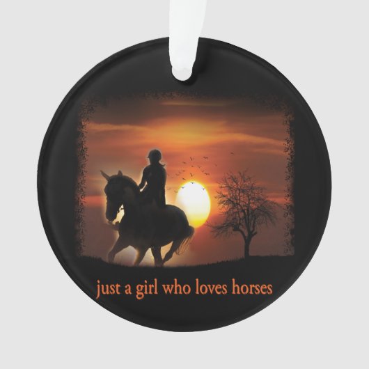 nur ein Mädchen, das Pferde Lieben Ornament (Vorderseite)