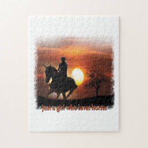 nur ein Mädchen, das Pferde Lieben Puzzle