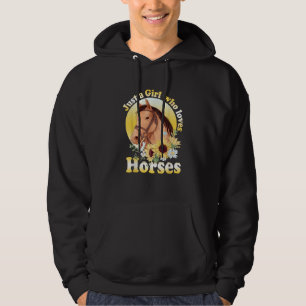 Nur ein Mädchen, das Pferde liebende Mädchen reite Hoodie
