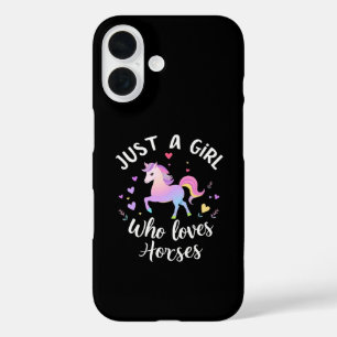 Nur ein Mädchen, das Pferde liebt iPhone 16 Hülle