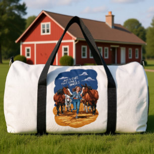 Nur Ein Mädchen Das Pferde Liebt Duffle Bag
