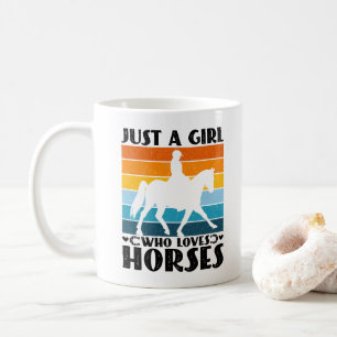 Nur ein Mädchen, das Pferde liebt Lustiger Pferdeb Kaffeetasse