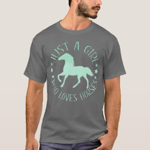Nur ein Mädchen, das Pferde liebt, lustiges Gesche T-Shirt