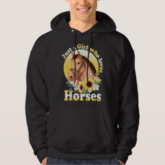 Nur ein Mädchen, das Pferde liebt - Reitende Mädch Hoodie