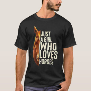 Nur Ein Mädchen Das Pferde Liebt T-Shirt Pferde-Sh