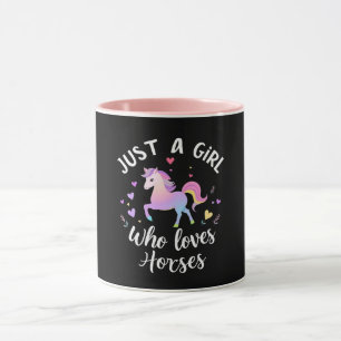 Nur ein Mädchen, das Pferde liebt Tasse