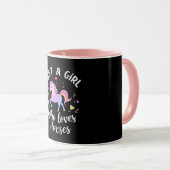 Nur ein Mädchen, das Pferde liebt Tasse (VorderseiteRechts)