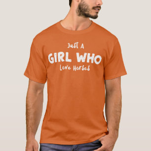 Nur ein Mädchen, das Pferde liebt vintage T-Shirt