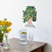 Nur ein Mädchen, das Pflanze Liebe | Crazy Pflanze Foliendrucke (Ablage(Küche))