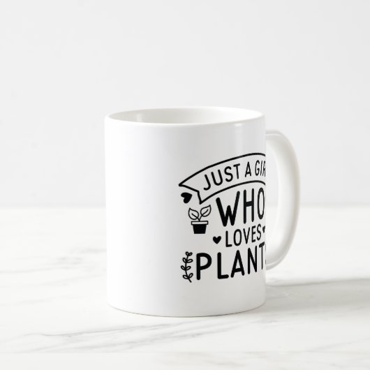 Nur ein Mädchen, das Pflanze Liebe Kaffeetasse (VorderseiteRechts)