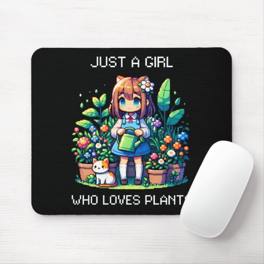 Nur ein Mädchen, das Pflanze Liebe Mousepad (Mit Mouse)