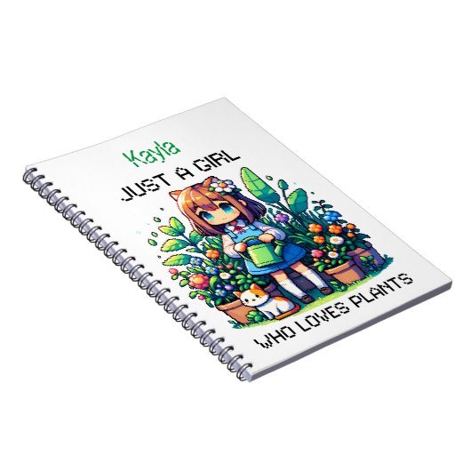 Nur ein Mädchen, das Pflanze Liebe, Personalisiert Notizblock (Rechte Seite)