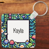 Nur ein Mädchen, das Pflanze Liebe Schlüsselanhänger (Rückseite)