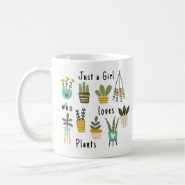 Nur ein Mädchen, das Pflanze Lieben Botanist Kaffeetasse