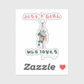 Nur ein Mädchen, das Pflanze Lieben Plantas hat, d Aufkleber (Blatt)