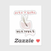 Nur ein Mädchen, das Pflanze Plantas Air Pflanze Aufkleber (Blatt)