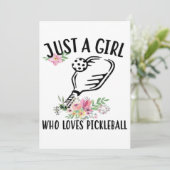 Nur ein Mädchen, das Pickleball Liebe Dankeskarte (Stehend Vorderseite)