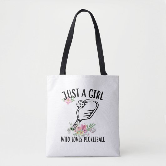 Nur ein Mädchen, das Pickleball Liebe Tasche (Vorderseite)